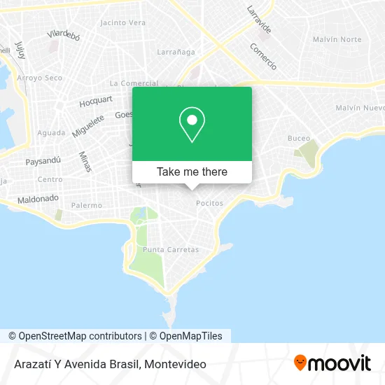 Arazatí Y Avenida Brasil map
