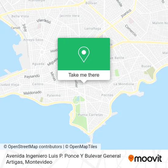 Mapa de Avenida Ingeniero Luis P. Ponce Y Bulevar General Artigas