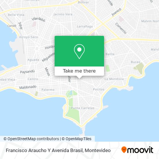 Francisco Araucho Y Avenida Brasil map