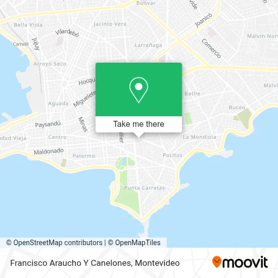 Mapa de Francisco Araucho Y Canelones