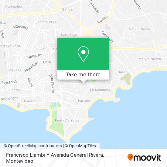 Francisco Llambi Y Avenida General Rivera map