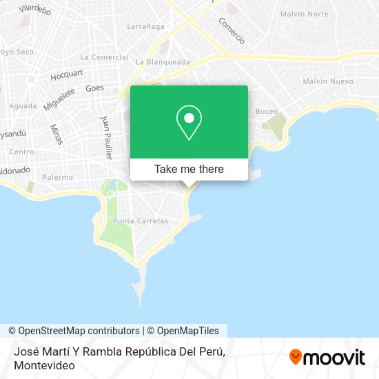 Mapa de José Martí Y Rambla República Del Perú