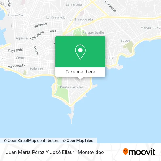 Juan María Pérez Y José Ellauri map