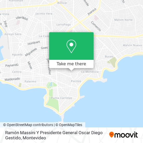 Ramón Massini Y Presidente General Oscar Diego Gestido map