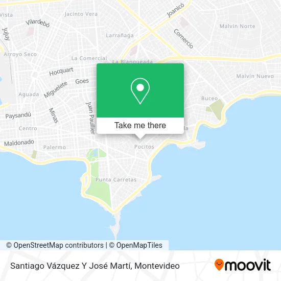 Santiago Vázquez Y José Martí map