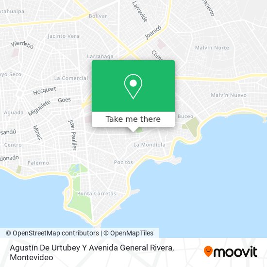 Agustín De Urtubey Y Avenida General Rivera map