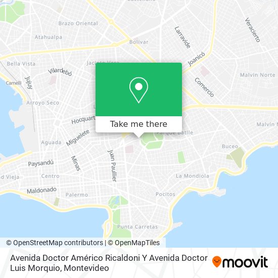 Avenida Doctor Américo Ricaldoni Y Avenida Doctor Luis Morquio map