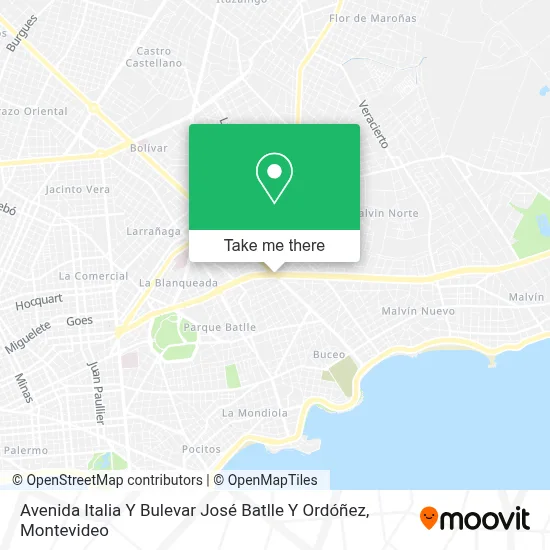 Avenida Italia Y Bulevar José Batlle Y Ordóñez map