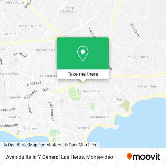 Mapa de Avenida Italia Y General Las Heras