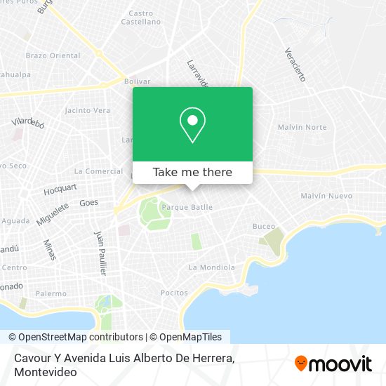 Cavour Y Avenida Luis Alberto De Herrera map