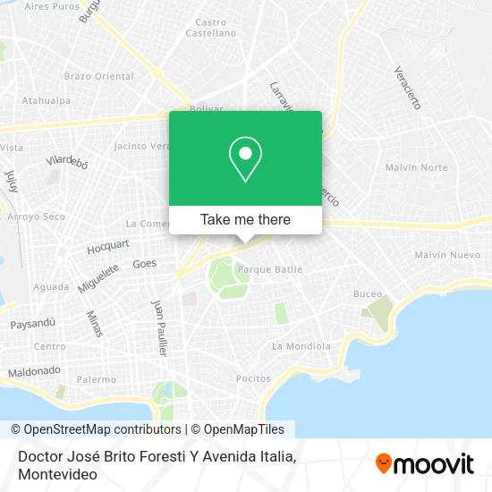 Doctor José Brito Foresti Y Avenida Italia map