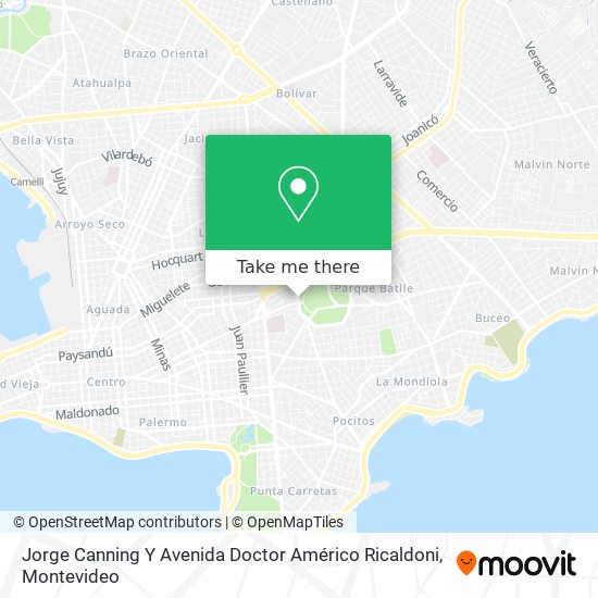 Jorge Canning Y Avenida Doctor Américo Ricaldoni map