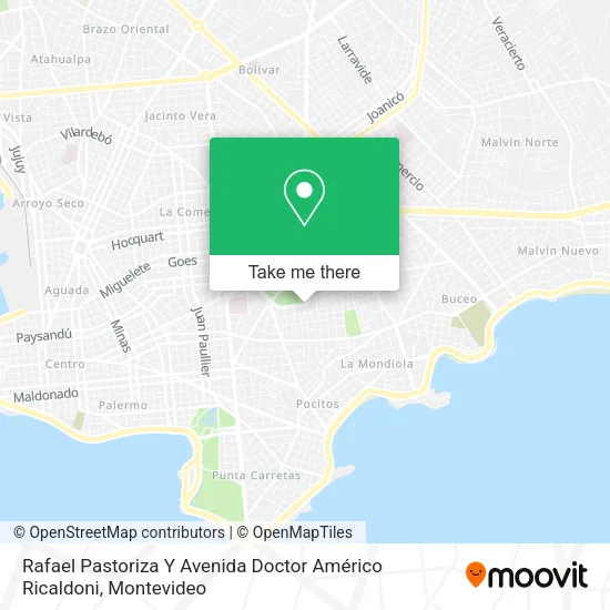 Mapa de Rafael Pastoriza Y Avenida Doctor Américo Ricaldoni