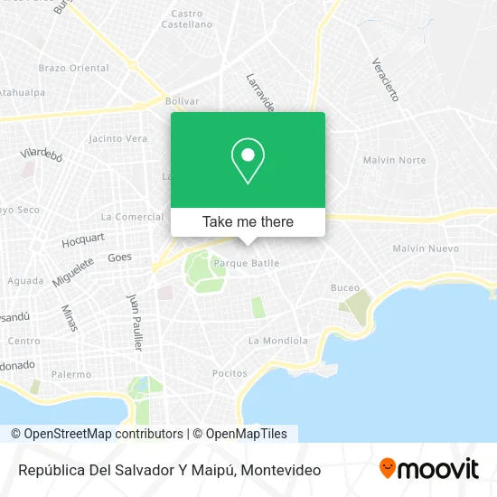 Mapa de República Del Salvador Y Maipú