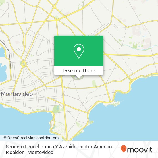 Sendero Leonel Rocca Y Avenida Doctor Américo Ricaldoni map