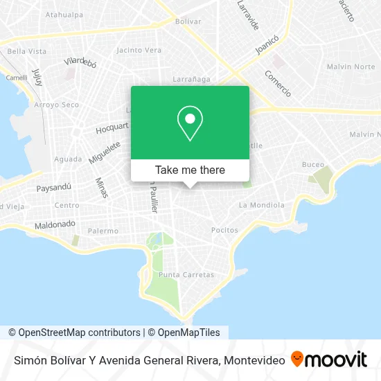 Simón Bolívar Y Avenida General Rivera map