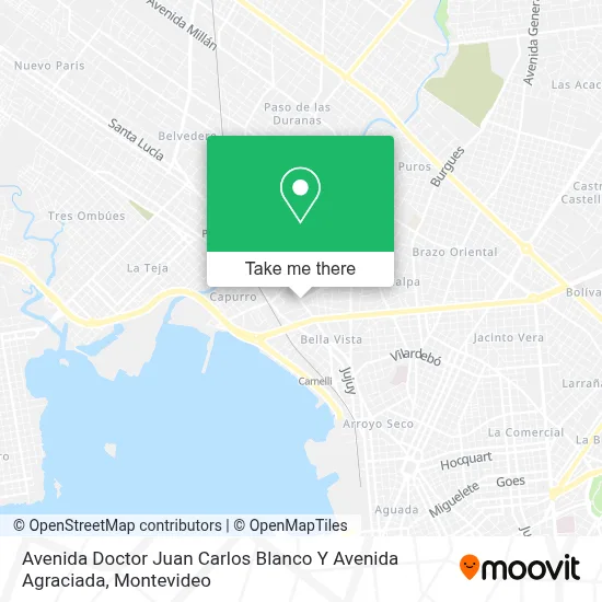 Mapa de Avenida Doctor Juan Carlos Blanco Y Avenida Agraciada