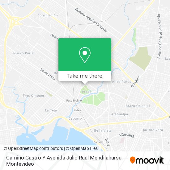 Camino Castro Y Avenida Julio Raúl Mendilaharsu map