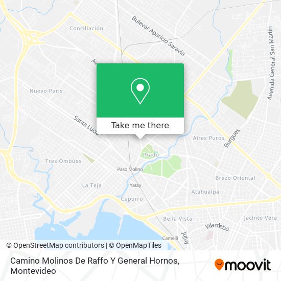 Camino Molinos De Raffo Y General Hornos map