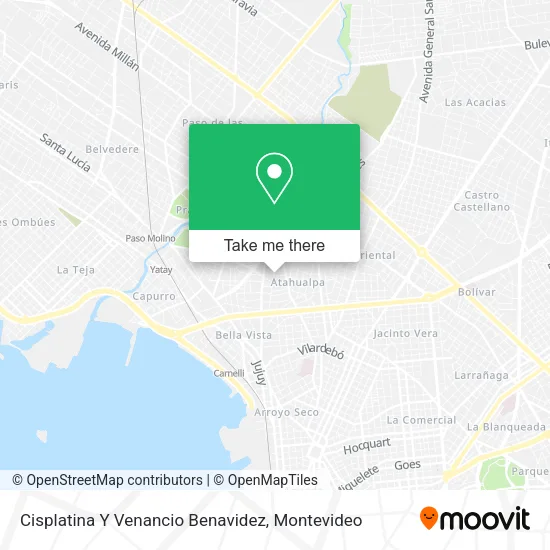 Mapa de Cisplatina Y Venancio Benavidez