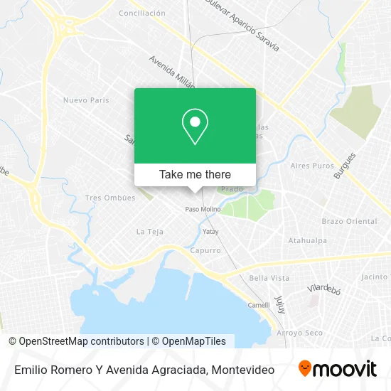 Mapa de Emilio Romero Y Avenida Agraciada