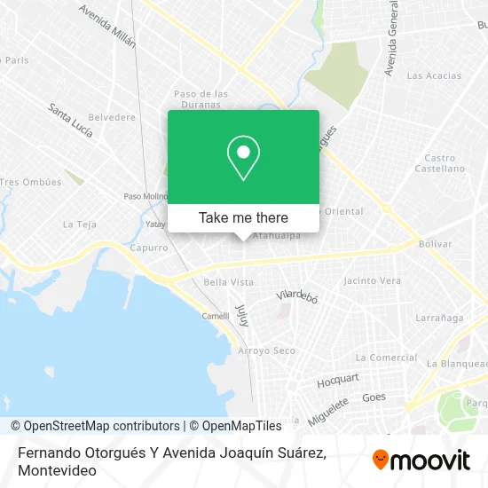 Fernando Otorgués Y Avenida Joaquín Suárez map