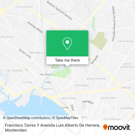 Francisco Torres Y Avenida Luis Alberto De Herrera map