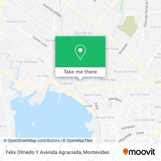 Mapa de Félix Olmedo Y Avenida Agraciada