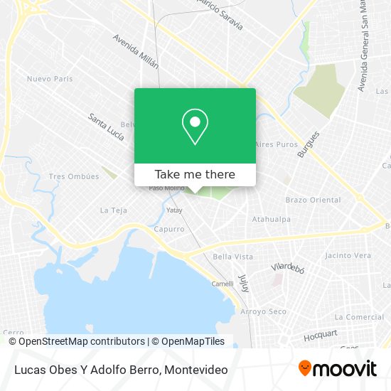 Lucas Obes Y Adolfo Berro map