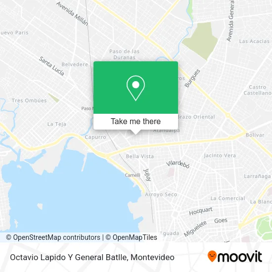 Octavio Lapido Y General Batlle map