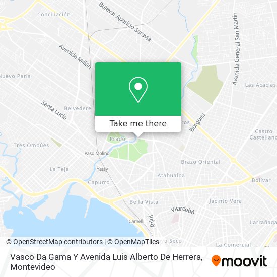 Vasco Da Gama Y Avenida Luis Alberto De Herrera map
