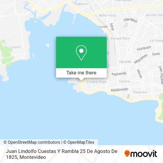 Juan Lindolfo Cuestas Y Rambla 25 De Agosto De 1825 map
