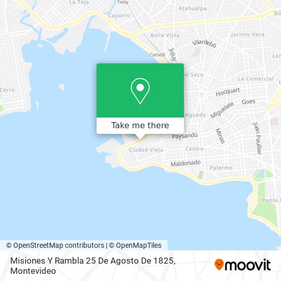 Mapa de Misiones Y Rambla 25 De Agosto De 1825