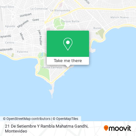 Mapa de 21 De Setiembre Y Rambla Mahatma Gandhi