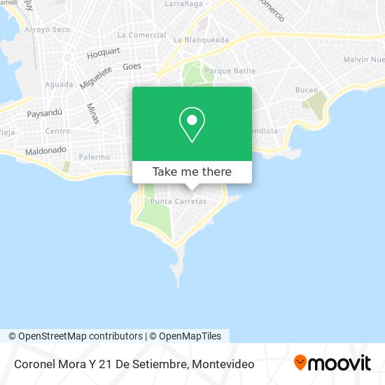 Coronel Mora Y 21 De Setiembre map