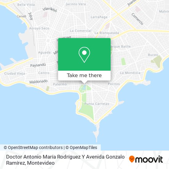 Mapa de Doctor Antonio María Rodríguez Y Avenida Gonzalo Ramírez
