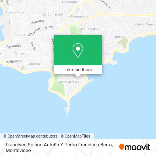 Francisco Solano Antuña Y Pedro Francisco Berro map