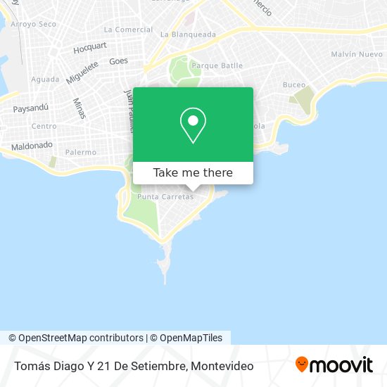 Tomás Diago Y 21 De Setiembre map