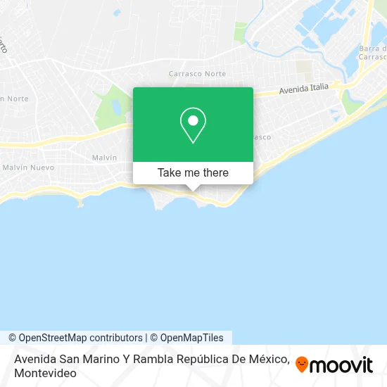 Mapa de Avenida San Marino Y Rambla República De México
