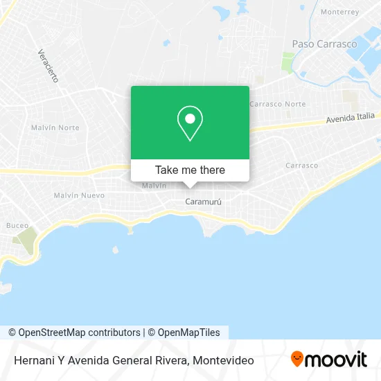 Hernani Y Avenida General Rivera map
