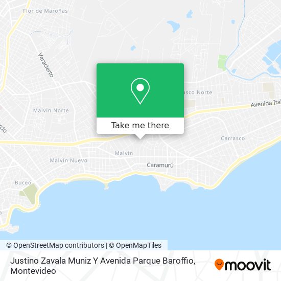 Justino Zavala Muniz Y Avenida Parque Baroffio map