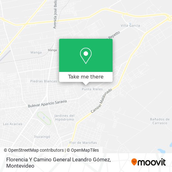 Florencia Y Camino General Leandro Gómez map
