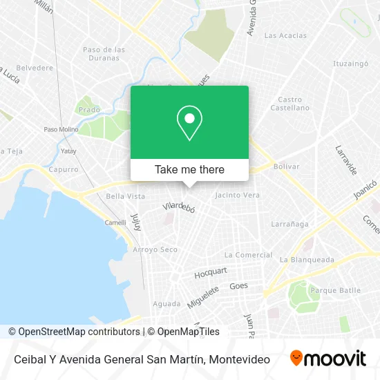 Mapa de Ceibal Y Avenida General San Martín