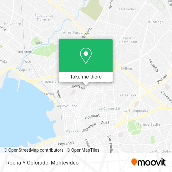 Mapa de Rocha Y Colorado