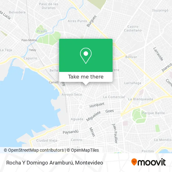 Rocha Y Domingo Aramburú map