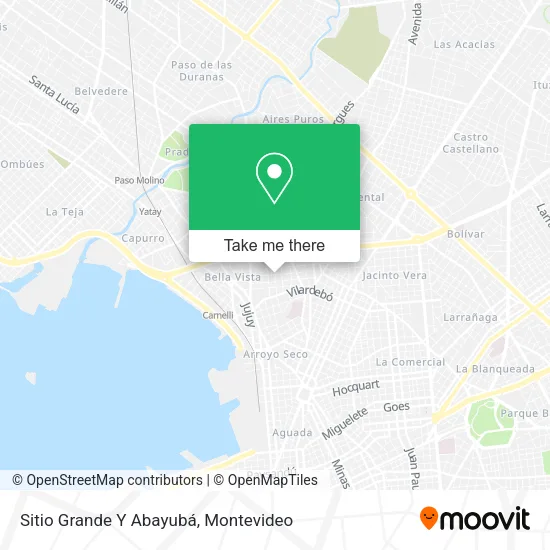 Mapa de Sitio Grande Y Abayubá