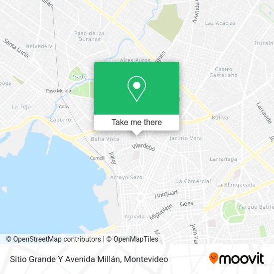 Mapa de Sitio Grande Y Avenida Millán