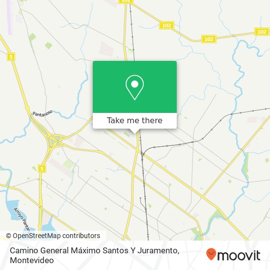 Camino General Máximo Santos Y Juramento map