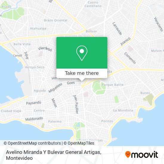 Avelino Miranda Y Bulevar General Artigas map