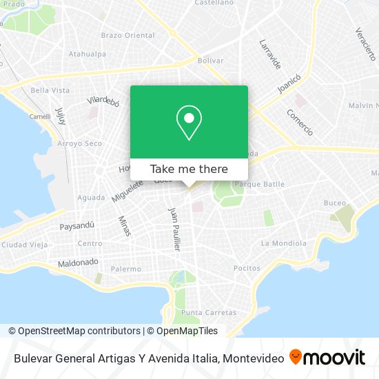 Bulevar General Artigas Y Avenida Italia map